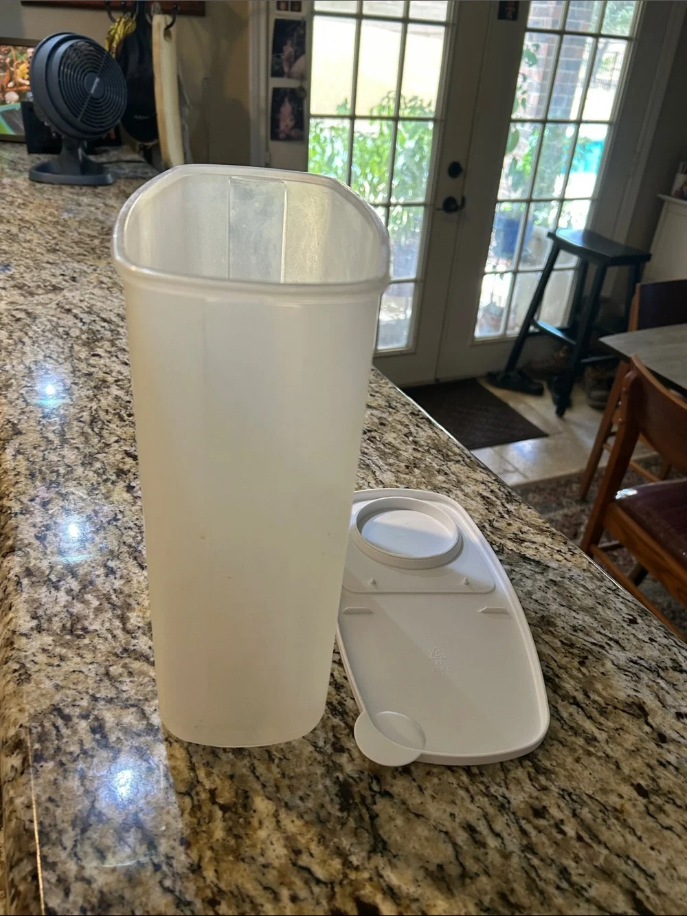 Convenient White Kitchen Food Storage Container with Secure Lid